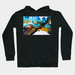 "Out of Gold" acrylic dutch pour Hoodie